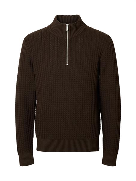 SLMTOM LS KNIT STRUCTURE HALF ZIP delicioso