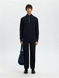 SLMTOM LS KNIT STRUCTURE HALF ZIP sky captain