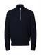 SLMTOM LS KNIT STRUCTURE HALF ZIP sky captain