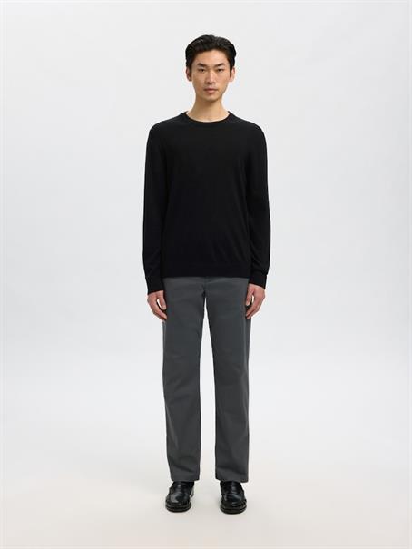 SLMTRAY LS KNIT MERINO CREW NECK NOOS black