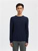 SLMTRAY LS KNIT MERINO CREW NECK NOOS navy blazer