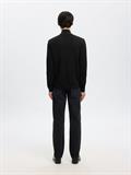 SLMTRAY LS KNIT MERINO HALF ZIP NOOS black