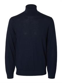 SLMTRAY LS KNIT MERINO ROLL NECK NOOS navy blazer