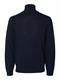 SLMTRAY LS KNIT MERINO ROLL NECK NOOS navy blazer