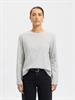 SLWESSENTIAL LS BOXY TEE NOOS light grey melange