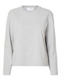 SLWESSENTIAL LS BOXY TEE NOOS light grey melange