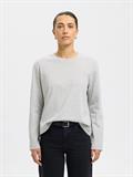 SLWESSENTIAL LS BOXY TEE NOOS light grey melange
