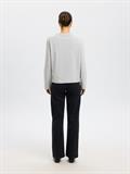 SLWESSENTIAL LS BOXY TEE NOOS light grey melange