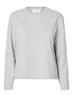 SLWESSENTIAL LS BOXY TEE NOOS light grey melange