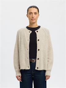 SLWLULU LS KNIT SHORT CARDIGAN NOOS birch