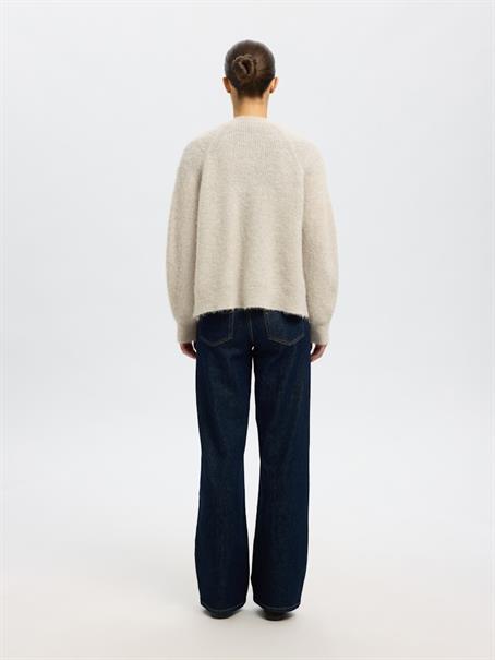 SLWLULU LS KNIT SHORT CARDIGAN NOOS birch