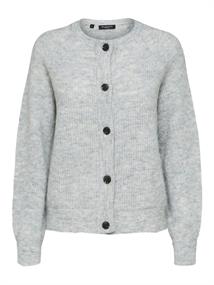 SLWLULU LS KNIT SHORT CARDIGAN NOOS light grey melange