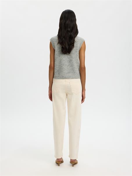 SLWLULU SL BUTTON O-NECK VEST NOOS light grey melange