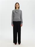 SLWTHEA LS KNIT MERINO CARDIGAN NOOS medium grey melange