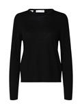 SLWTHEA LS KNIT MERINO O-NECK NOOS black