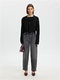 SLWTHEA LS KNIT MERINO O-NECK NOOS black
