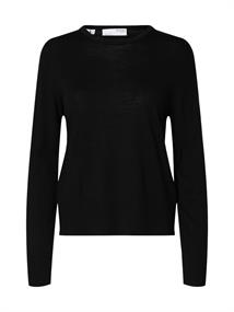 SLWTHEA LS KNIT MERINO O-NECK NOOS black