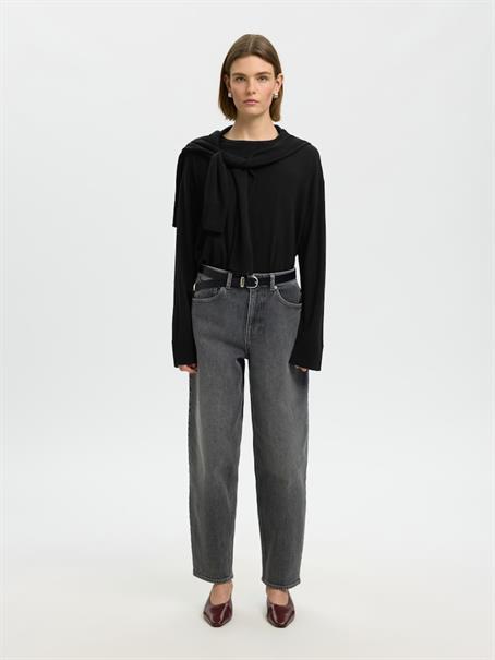 SLWTHEA LS KNIT MERINO O-NECK NOOS black
