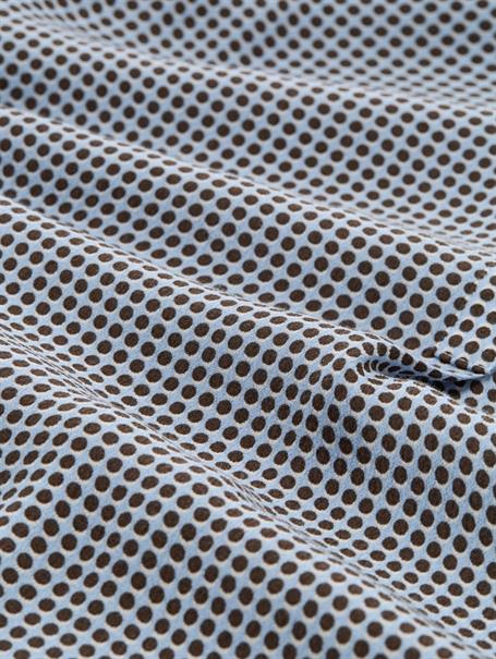 small blue brown dot print