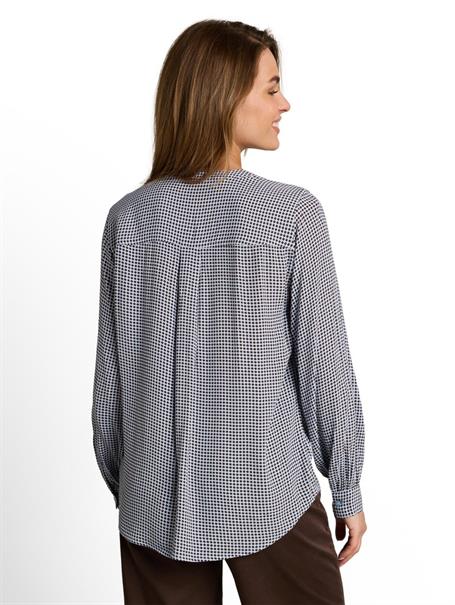 small blue brown dot print