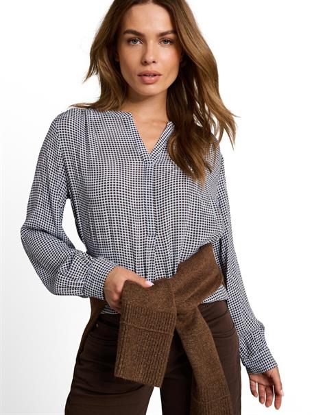 small blue brown dot print