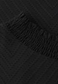 Smok-Detail Chiffon-Bluse black