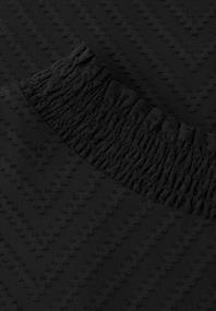 Smok-Detail Chiffon-Bluse black