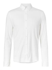 SMOOTH COTTON POCKET SLIM SHIRT bright white