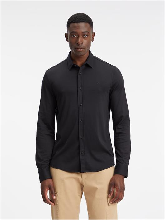 smooth-cotton-pocket-slim-shirt-ck-black