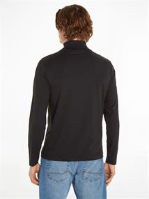 SMOOTH COTTON ROLL NECK ck black