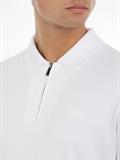 SMOOTH COTTON WELT ZIP POLO bright white