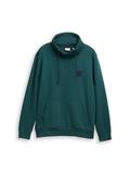 Snood Sweatshirt in Melange-Optik jasper green navy structure