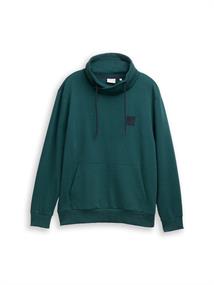 Snood Sweatshirt in Melange-Optik jasper green navy structure