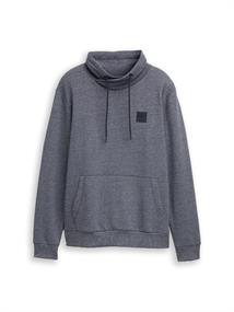 Snood Sweatshirt in Melange-Optik navy grindle structure