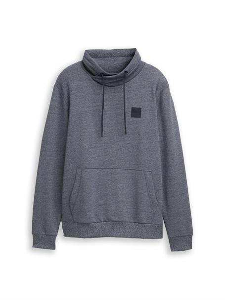 Snood Sweatshirt in Melange-Optik navy grindle structure
