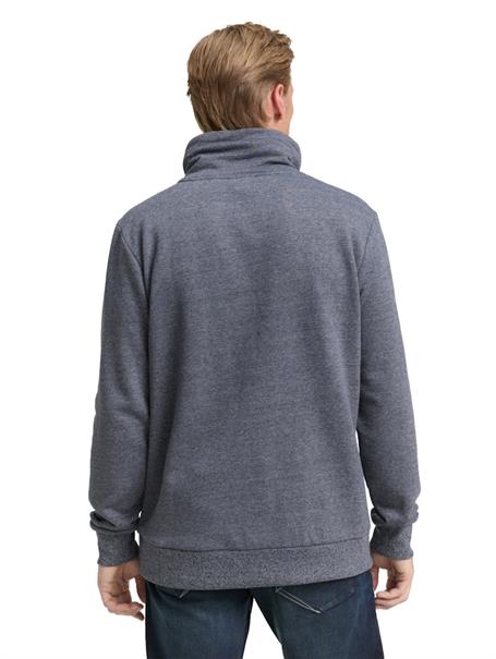 Snood Sweatshirt in Melange-Optik navy grindle structure