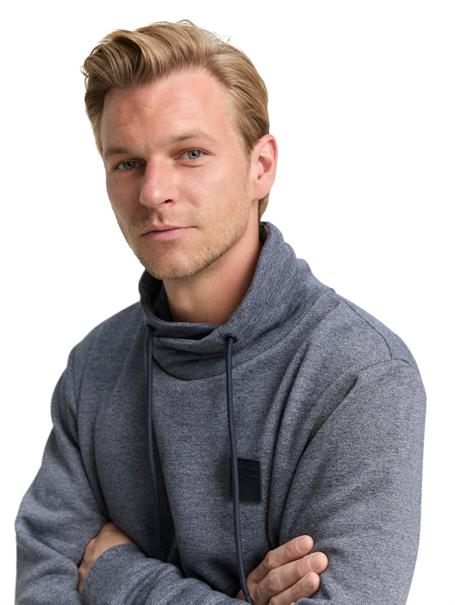 Snood Sweatshirt in Melange-Optik navy grindle structure