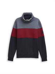 Snood Sweatshirt mit Colour Blocking cabarnet bordeaux red