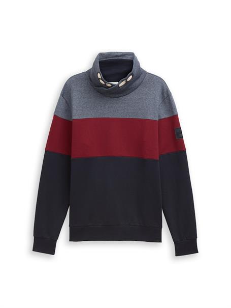 Snood Sweatshirt mit Colour Blocking cabarnet bordeaux red