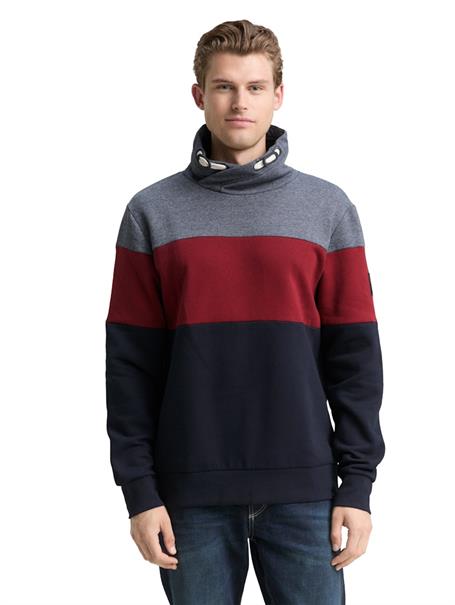 Snood Sweatshirt mit Colour Blocking cabarnet bordeaux red