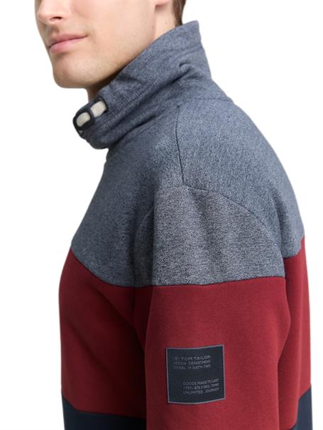 Snood Sweatshirt mit Colour Blocking cabarnet bordeaux red
