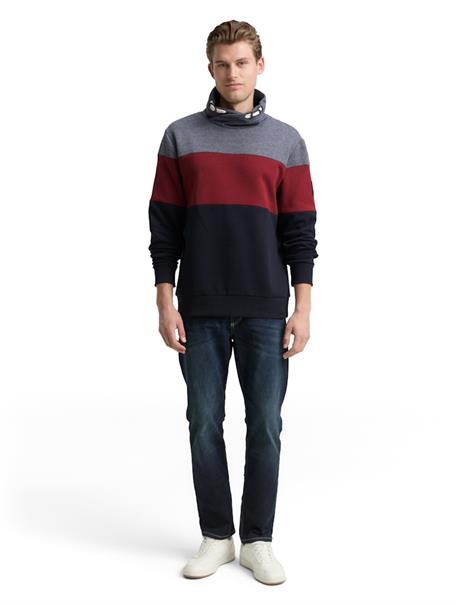 Snood Sweatshirt mit Colour Blocking cabarnet bordeaux red