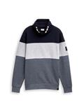 Snood Sweatshirt mit Colour Blocking navy grindle structure