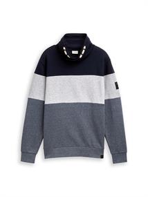 Snood Sweatshirt mit Colour Blocking navy grindle structure