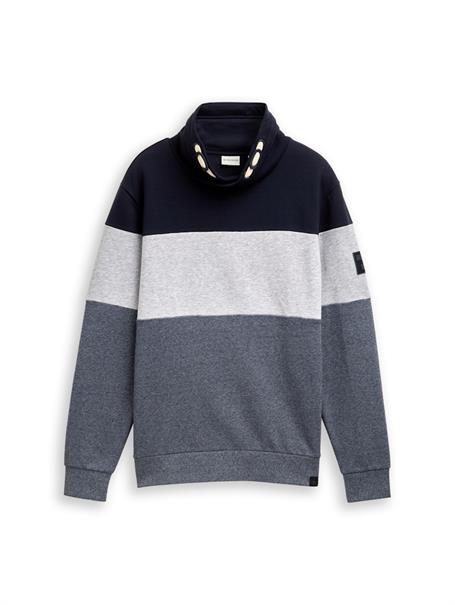 Snood Sweatshirt mit Colour Blocking navy grindle structure