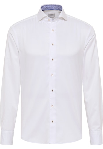 Soft Luxury Shirt Twill Langarm off-white