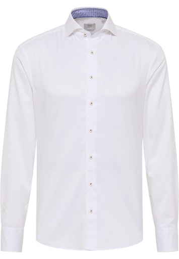 Soft Luxury Shirt Twill Langarm off-white