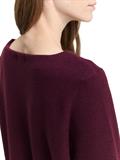 Soft-Touch Sweatshirt mit Knopf-Details dark red mélange