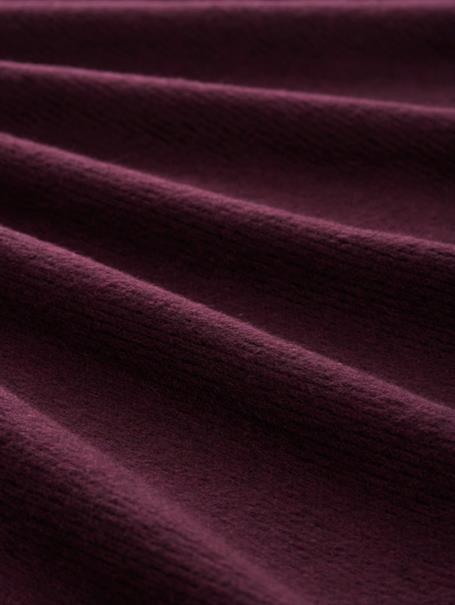 Soft-Touch Sweatshirt mit Knopf-Details dark red mélange