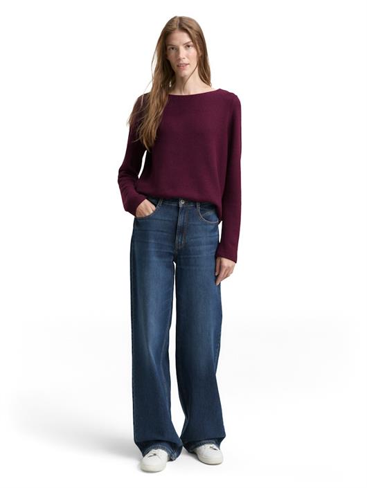 soft-touch-sweatshirt-mit-knopf-details-dark-red-mélange